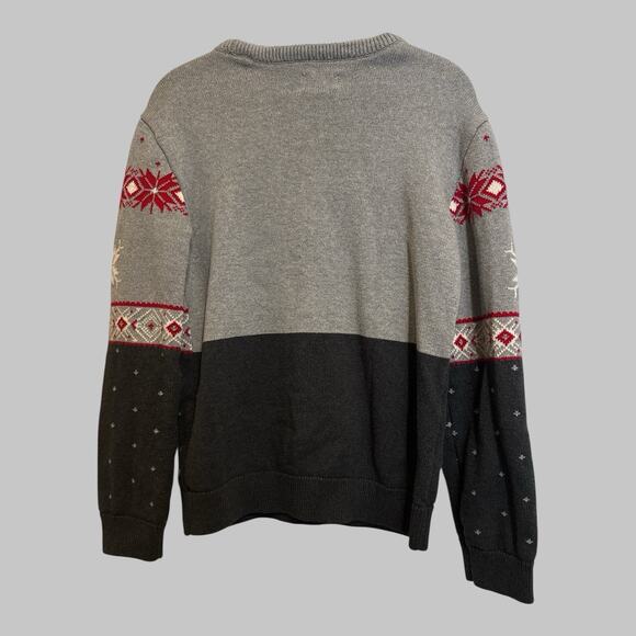 Chaps Holiday Christmas Nordic Fair Isle Cozy Winter Preppy Classic Sweater L - Picture 2 of 7